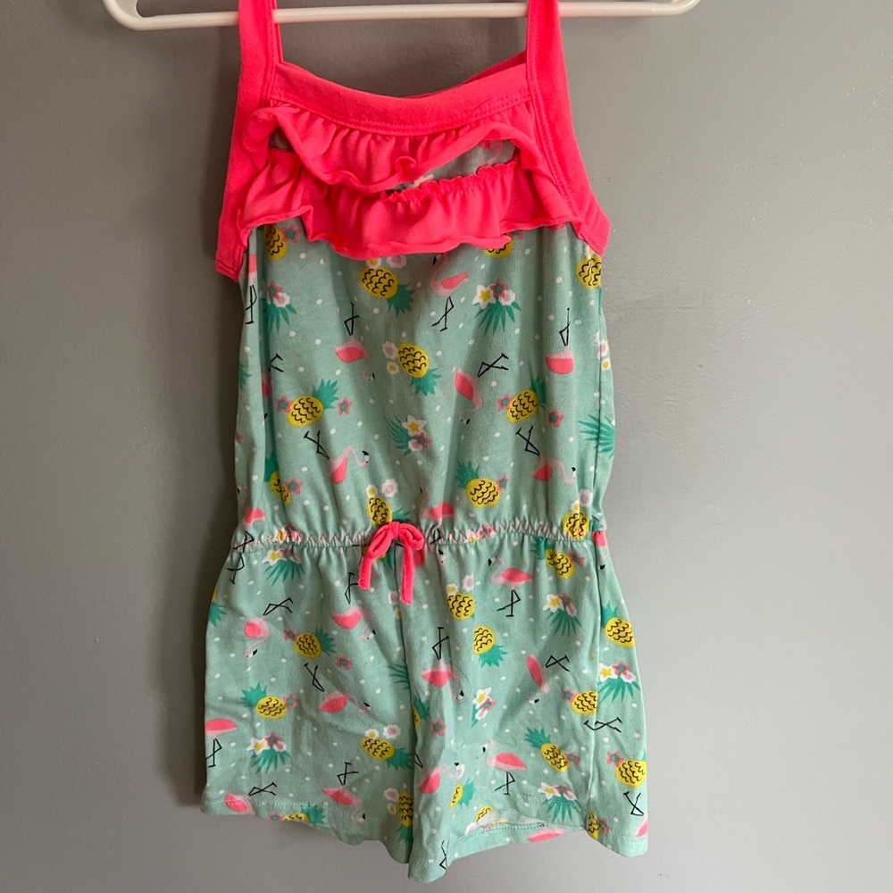 Girls Flamingo Romper